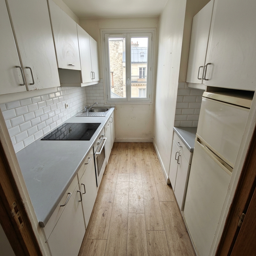 Cuisine — vue générale depuis l'entrée
